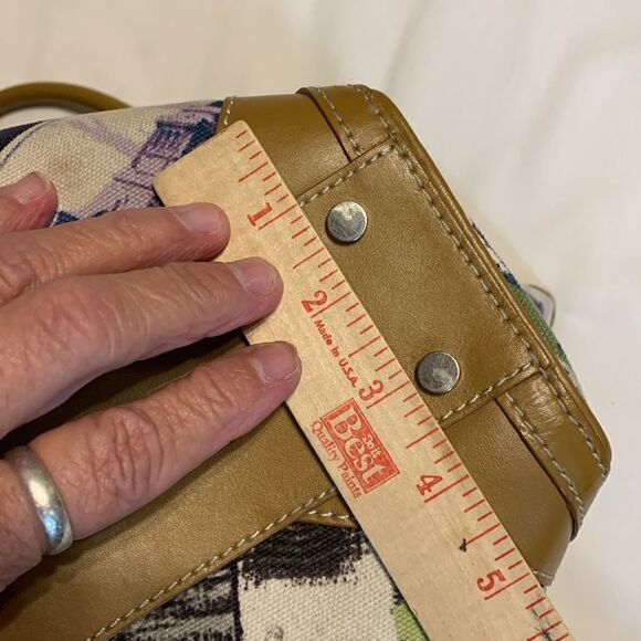 Talbots large stamp print satchel/travel tote/purse - Picture 6 of 13